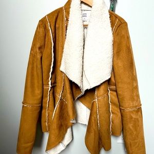 Suede jacket with fleece lining